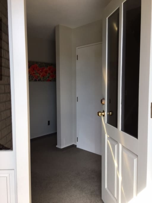 View into house from outside front door