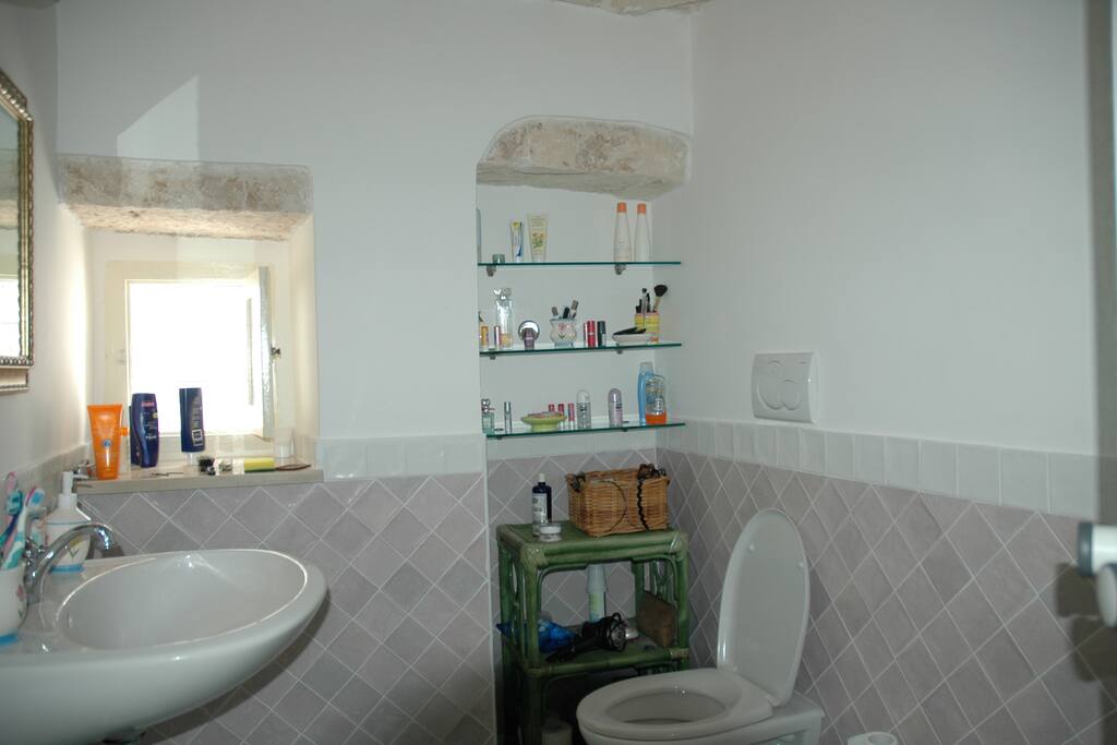 Bath room with trulli roof