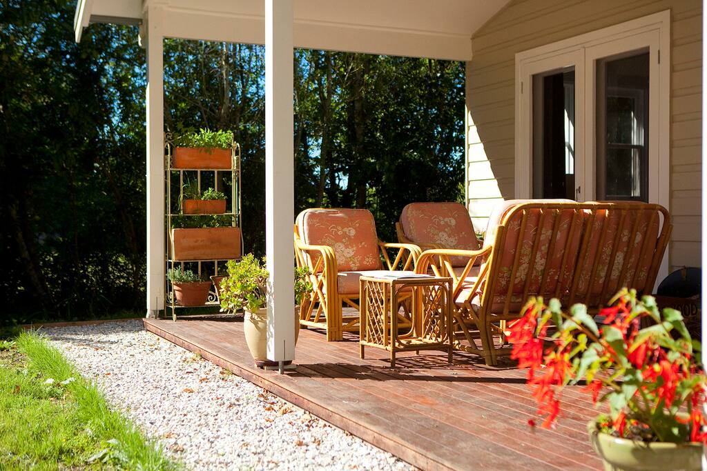 The deck gets great winter sun