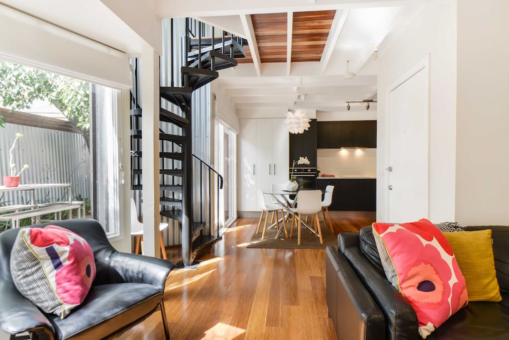 The open plan living is ideal for holidays