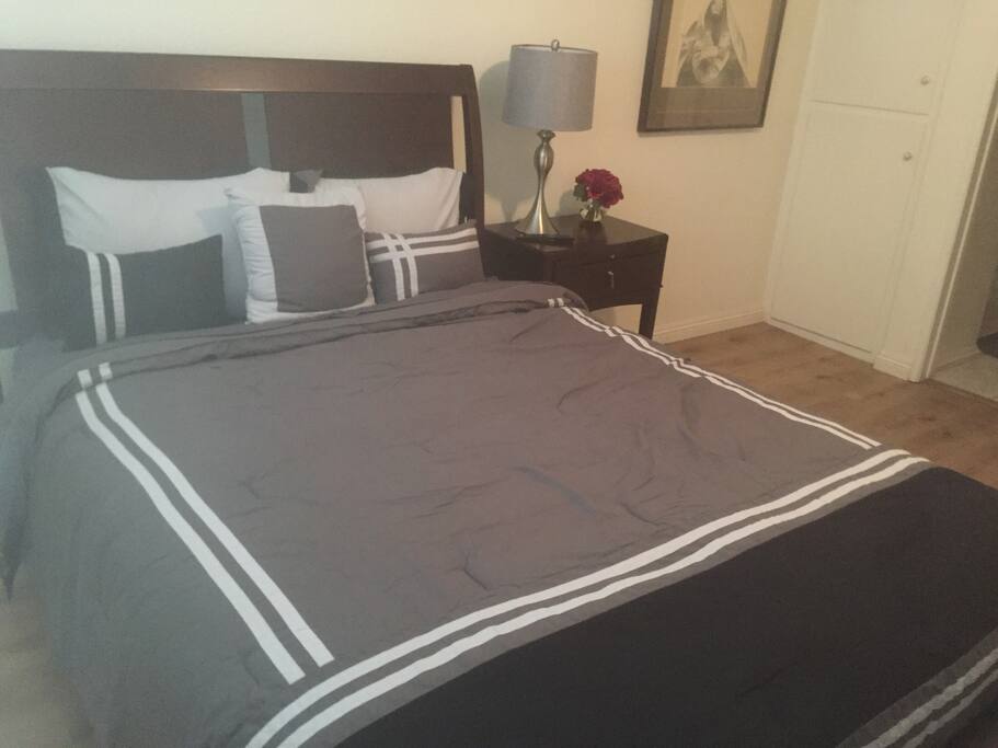 Master bedroom with bathroom