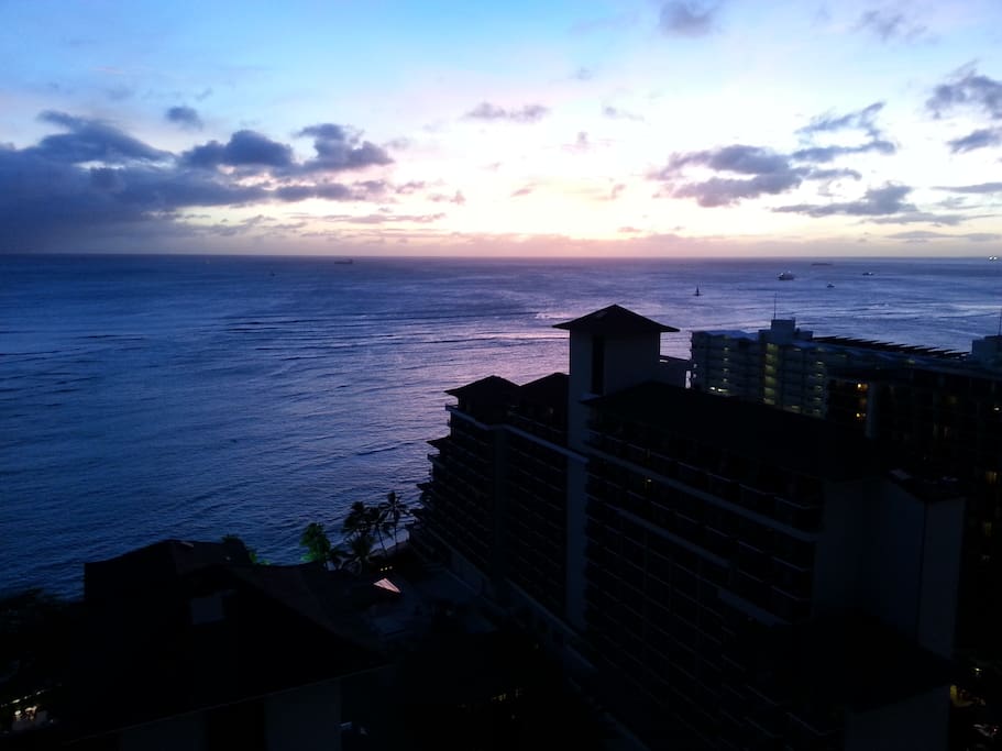 Sunset from the owner's lounge