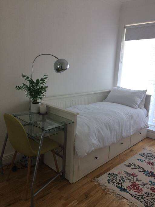 Double layered mattress and cotton sheets for extra comfort