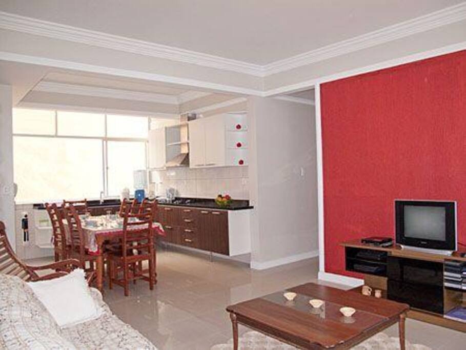 Sala de estar, combinado com a cozinha