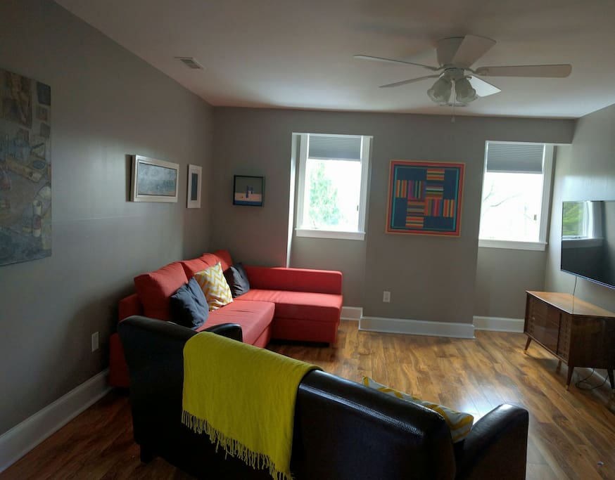 Living area with pull out sofa