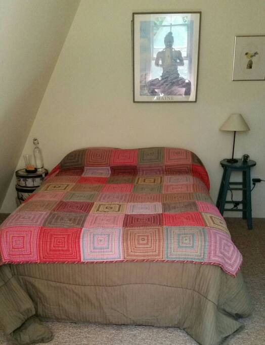 Cozy bedroom with a full size bed