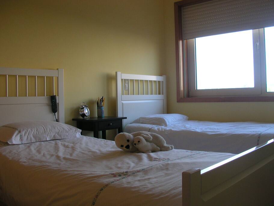Two single beds room