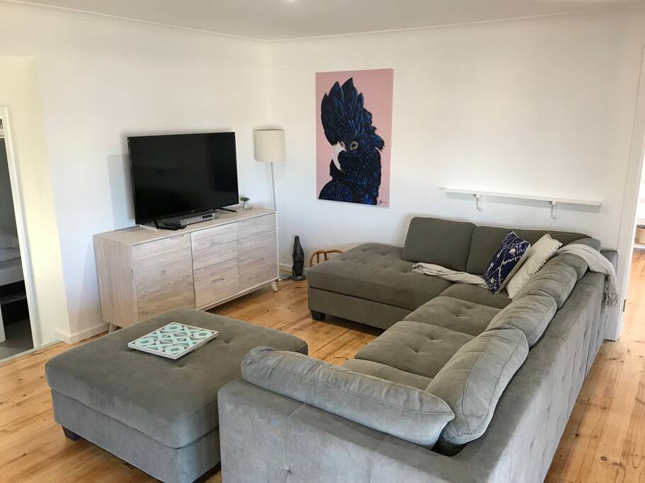 Meet 'Rocky' our Black Cockatoo! There is a DVD player, lots of games and even binoculars in the top drawer for bird watching in the backyard.