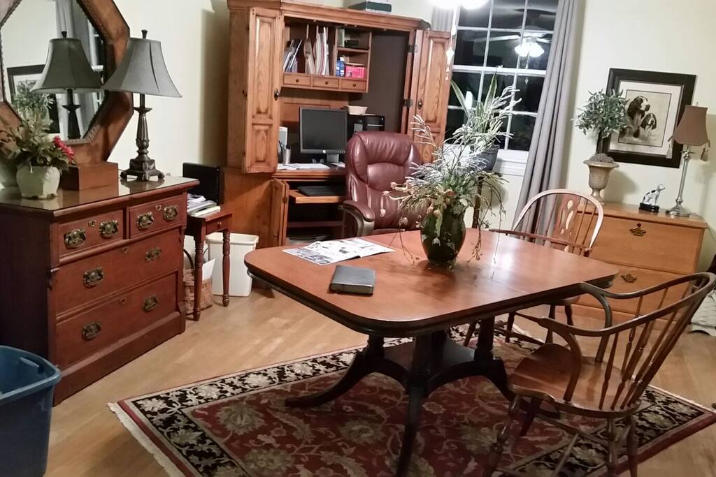 One end of the upstairs space.