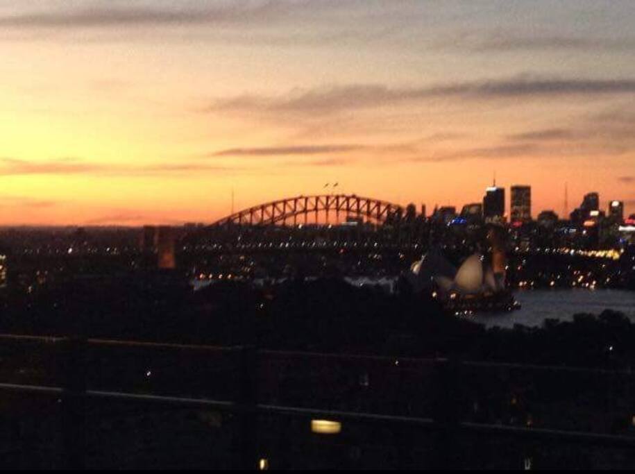 Access to the roof top. Enjoy the sun going down over Sydney. You can see the bridge and the Sydney opera house from here. There are bbqs and seating areas along the roof and a toilet too. The roof closes at 11pm. Please make sure you take your belongings down with you to the room by 11pm as your key fob will not let you back up after till 730am. The lifts in the building work 24/7.
