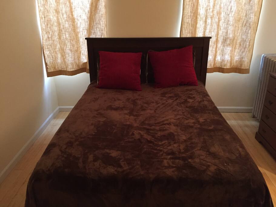 Bed with winter fur.