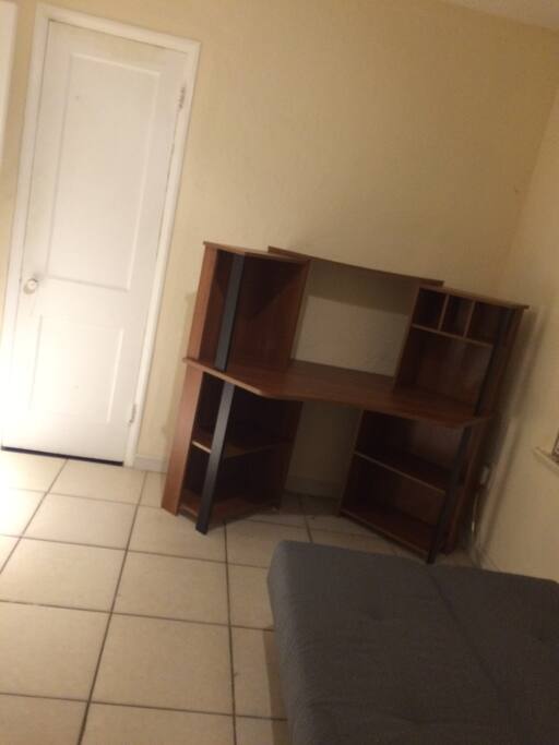 enough space for a desk! ask if you would like one during your stay :)
