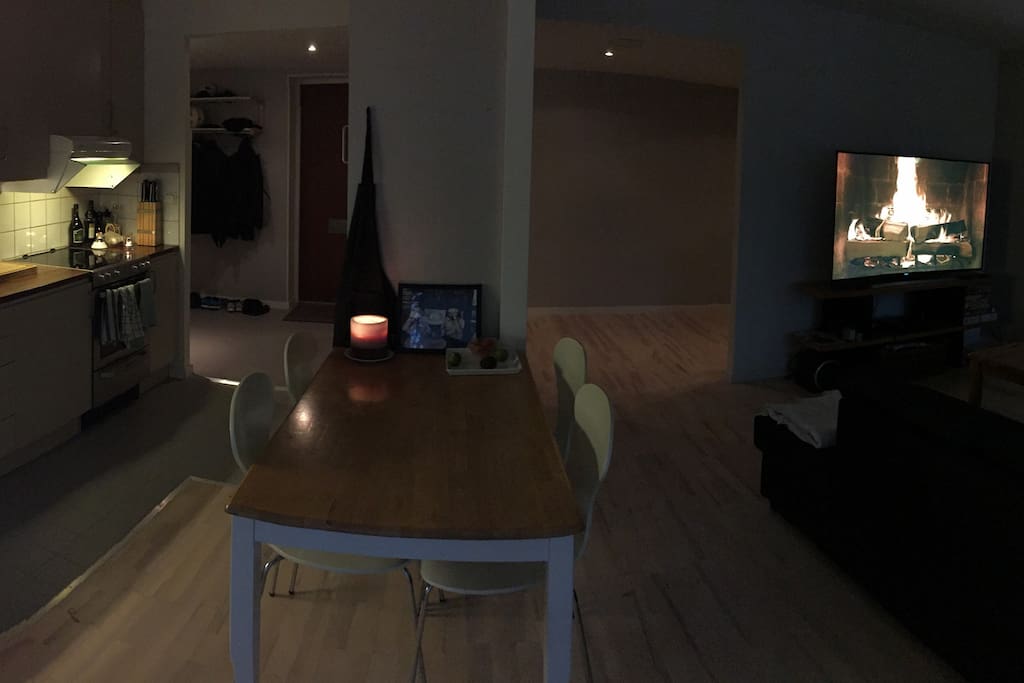 Panorama view of open living area