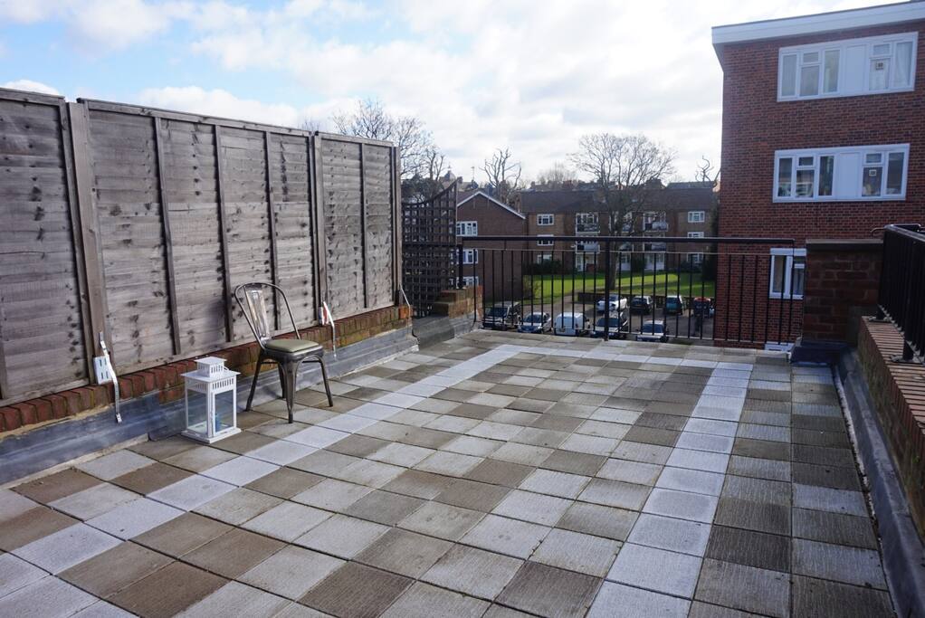 Terrace perfect for breakfast or a drink when it's sunny