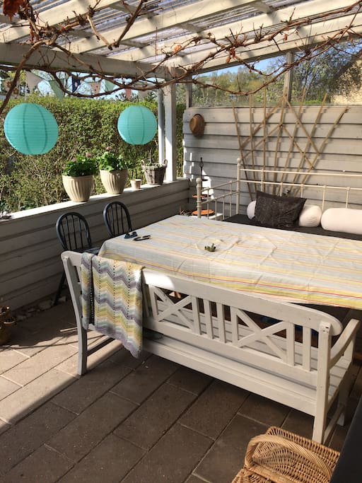 Terrasse, mulighed for grill i haven