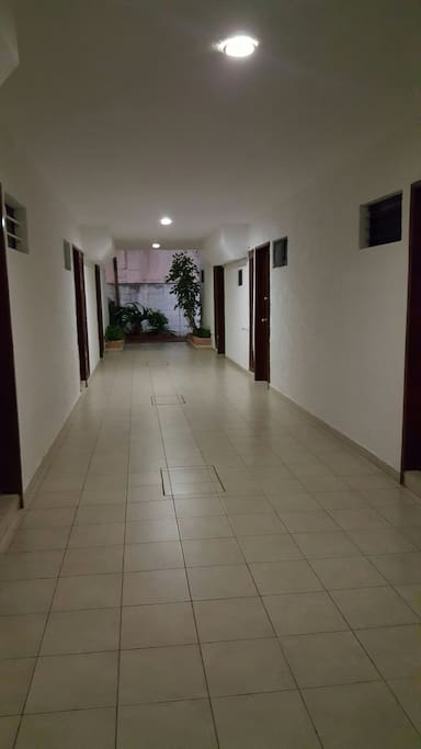 Hallway into stairwell