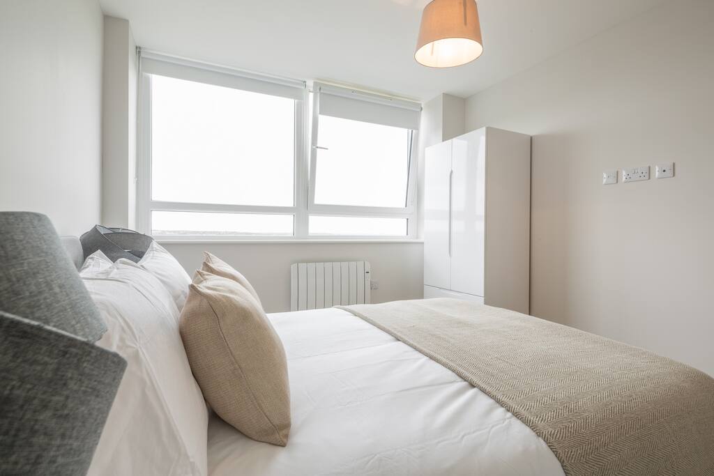 Double bedroom with plenty of storage & hotel quality linen