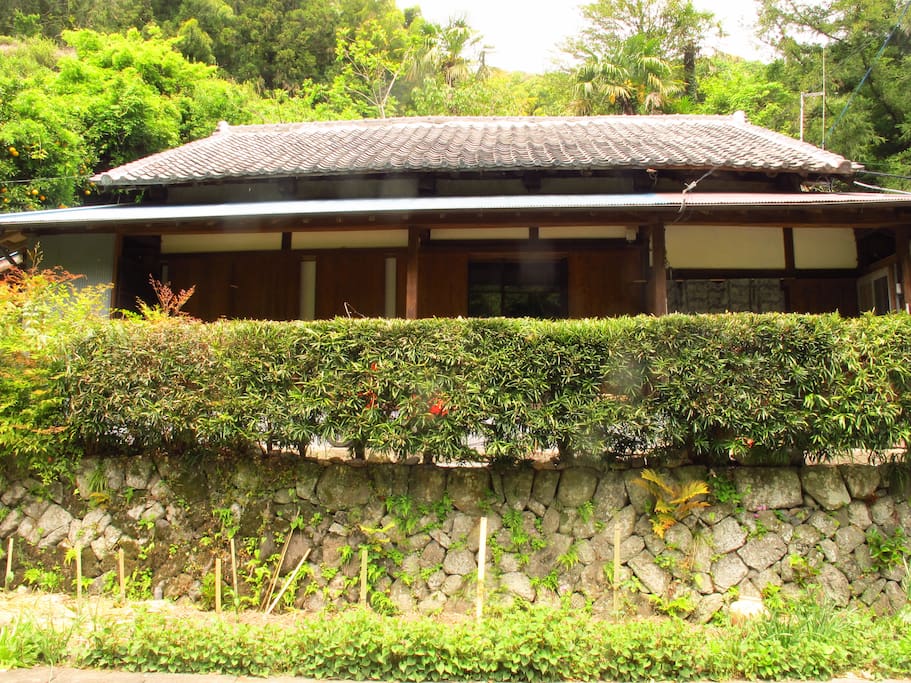 Traditional Japanese house in the mountains.