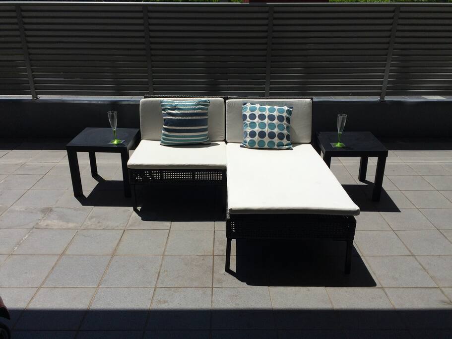 Sun-drenched courtyard