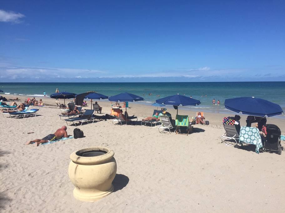 Beach Service! Rental of umbrella and Chairs if needed.