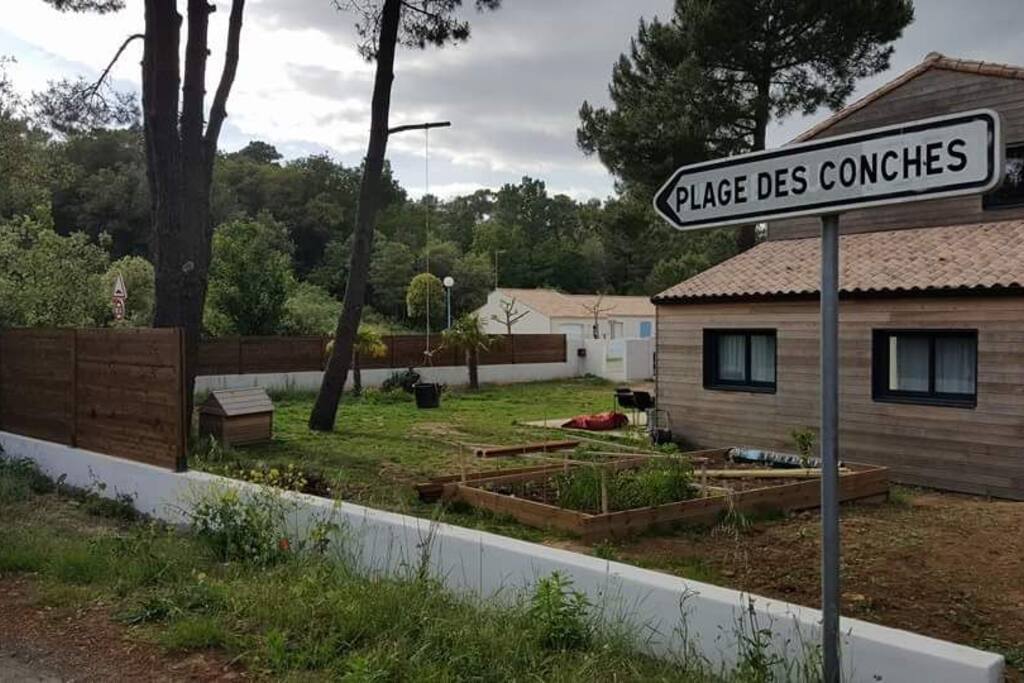 Maison bois à moins de 900m de la plage