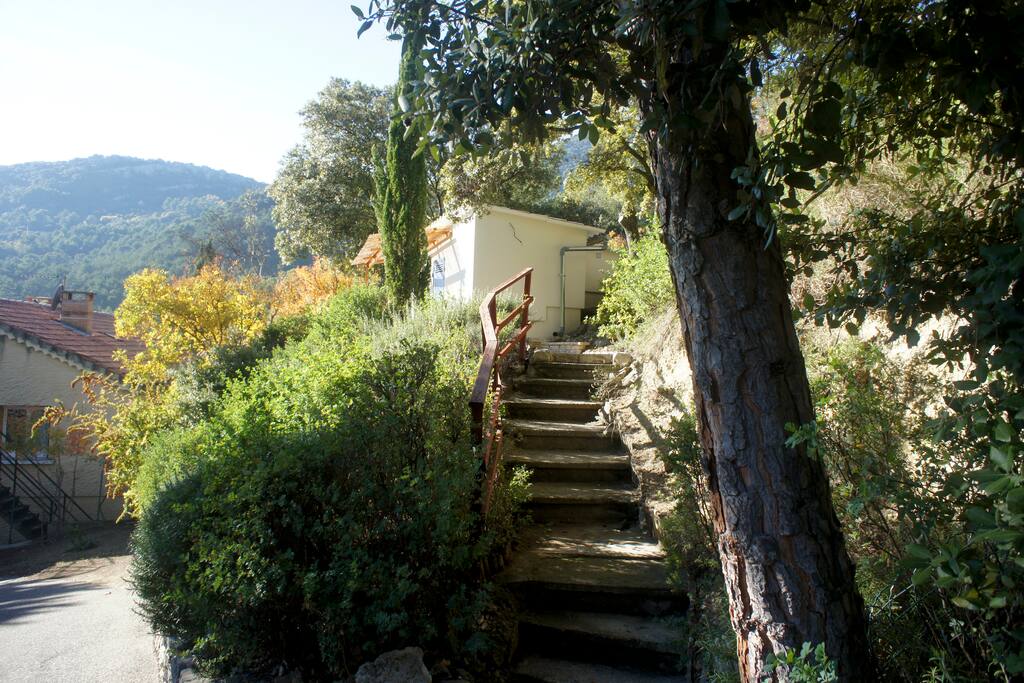 Walk up from parking