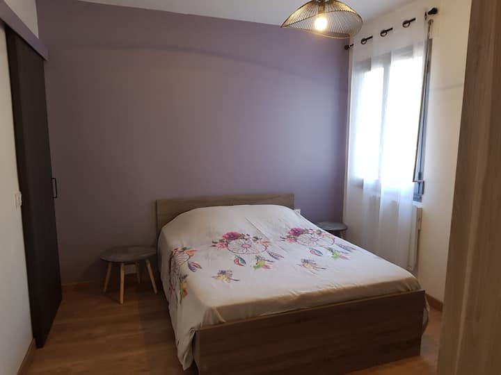 BEDROOM with  SMALL BATHROOM