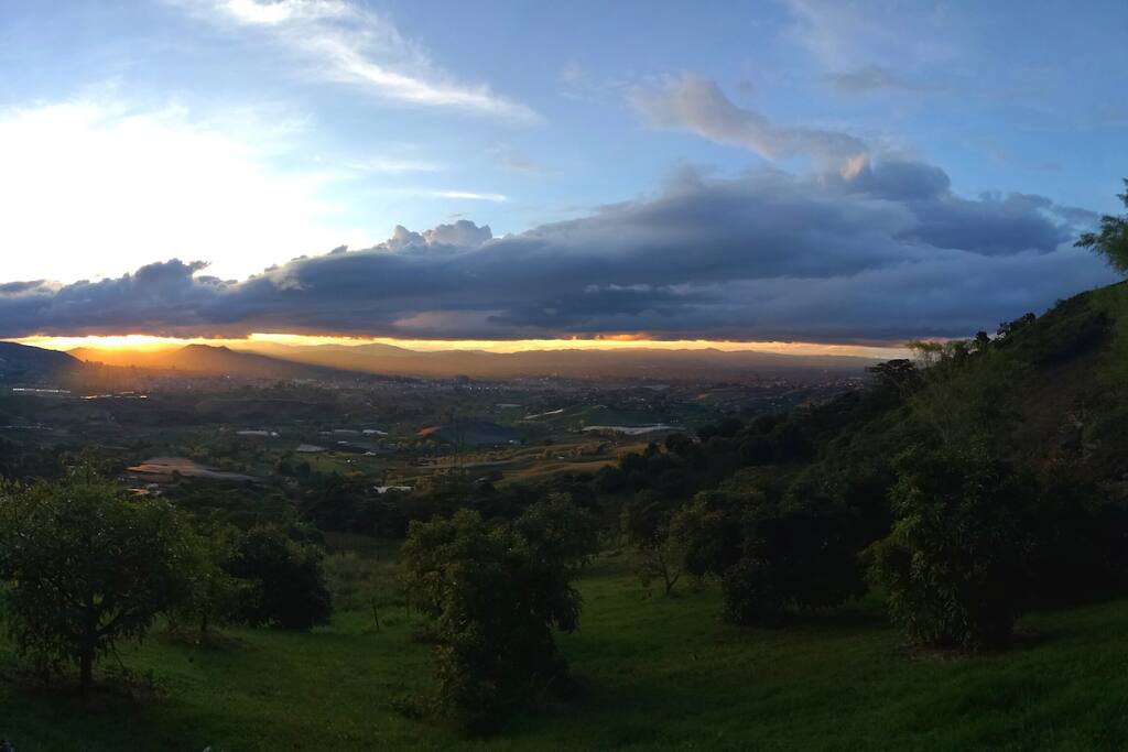 Vista de un atardecer