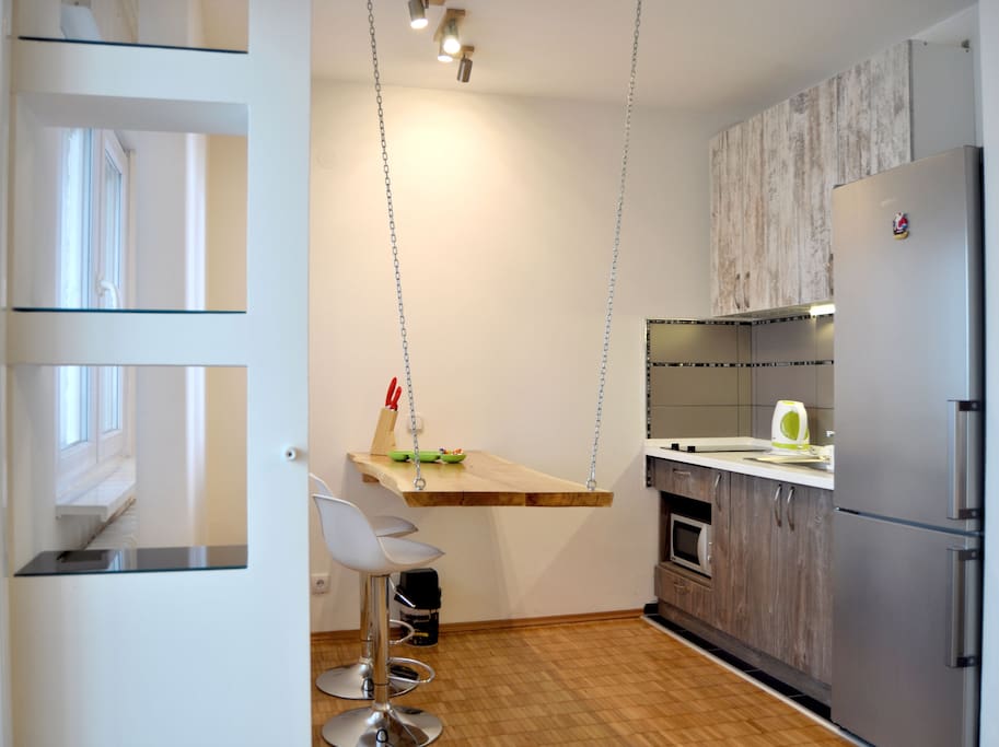 Kitchen and dining area