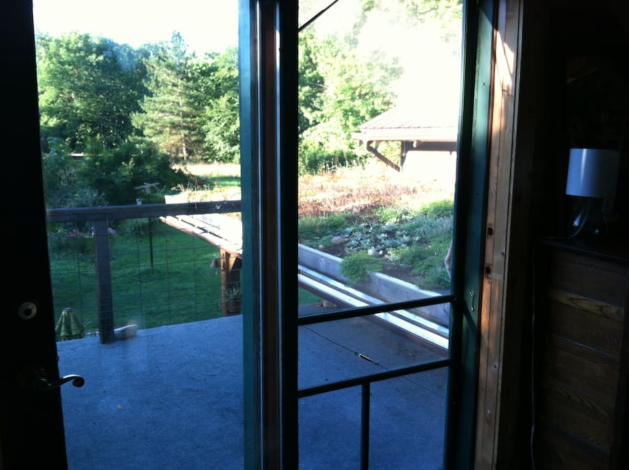 Private balcony off 2nd floor bedroom and living roof.