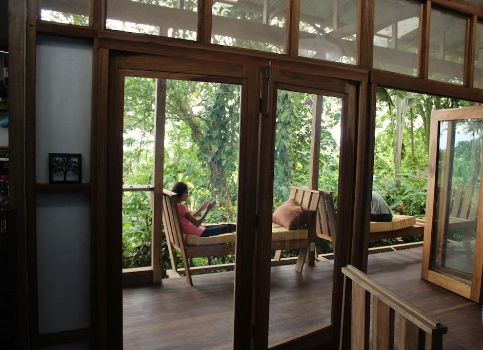 Living Room opens to patio/deck