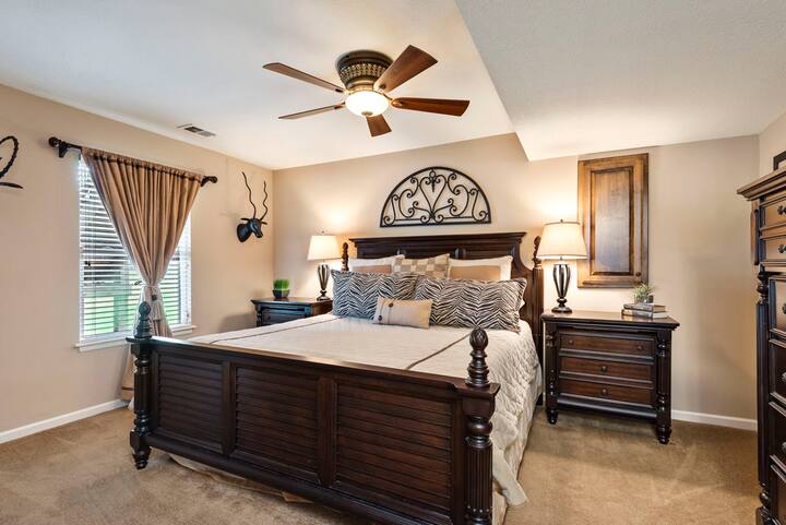 The third master bedroom with beautiful ornate furnishings and large king bed