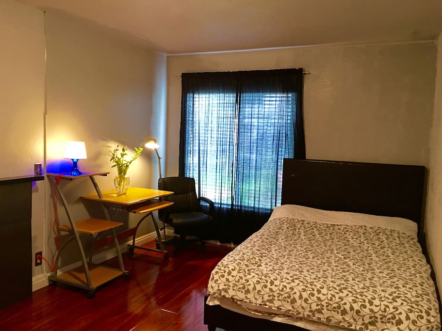 our mattress is new and soft. the beddings are new .