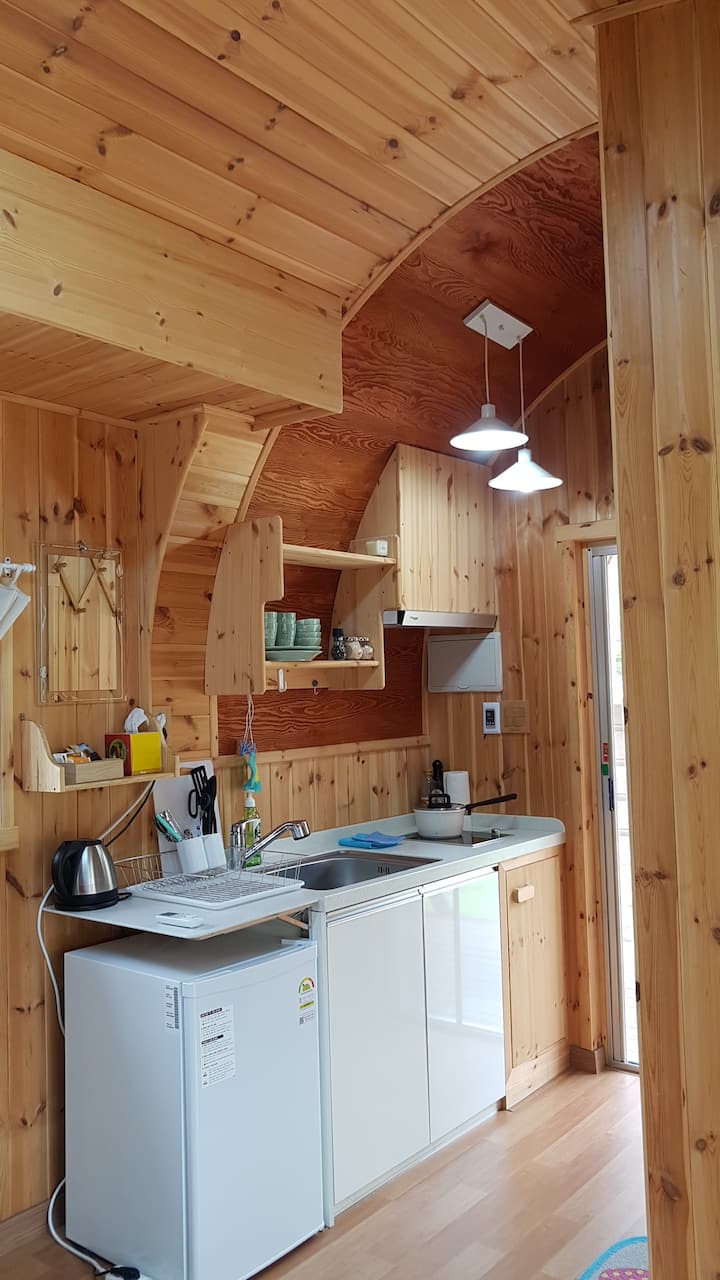 Kitchen with simple cooking utensils