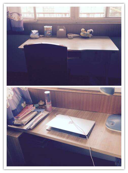 this is my desk to study