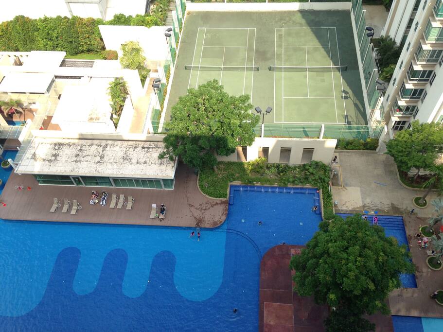 Facilities such as Tennis court, Gym & Basket Ball Court