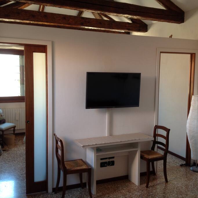 Living room and view on the bedroom