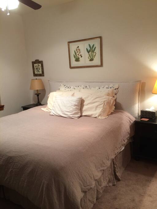 Master bedroom with King bed and en-suite bathroom
