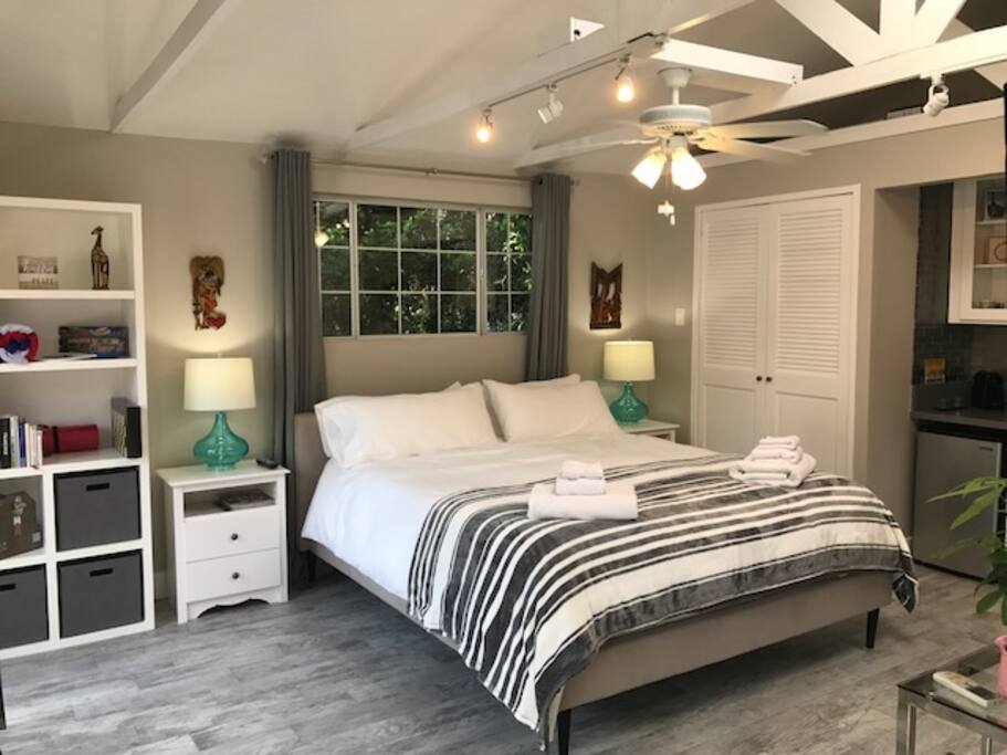 New Cal King Bed with New Memory Foam Mattress