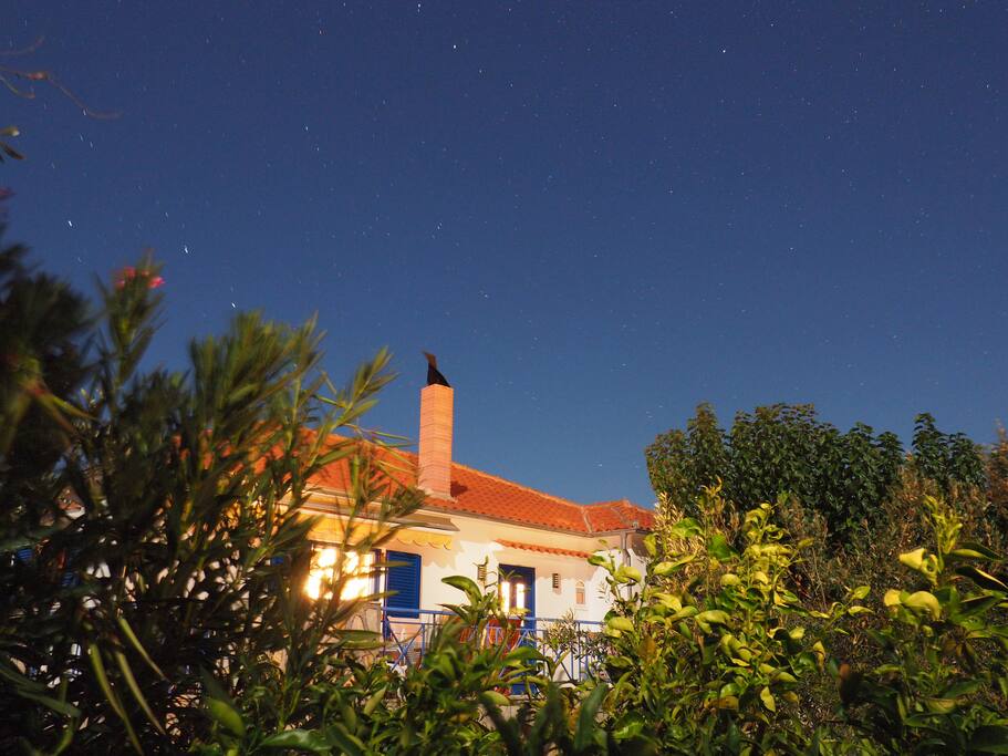 Haus in der Abenddämmerung
