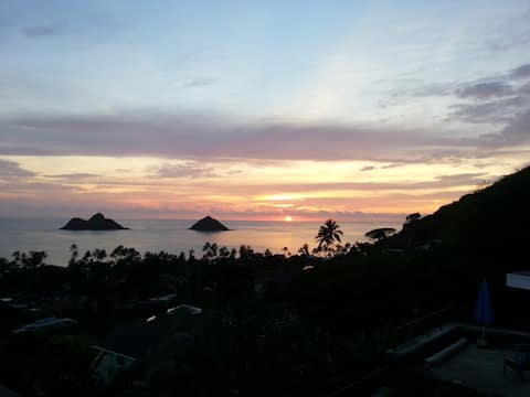Lanikai Ocean View Retreat with saltwater pool