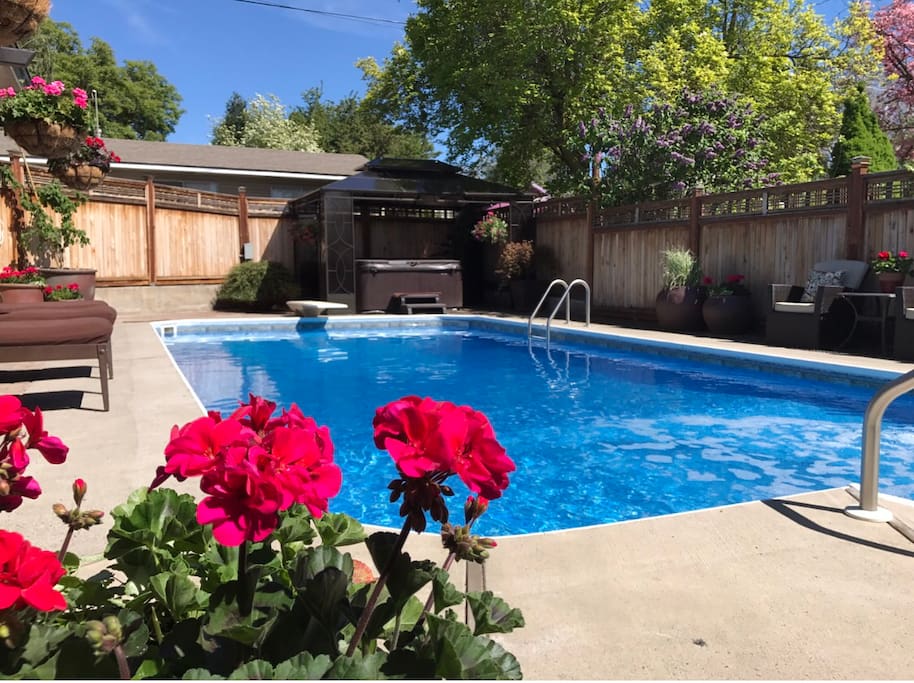 Pool and hot tub.