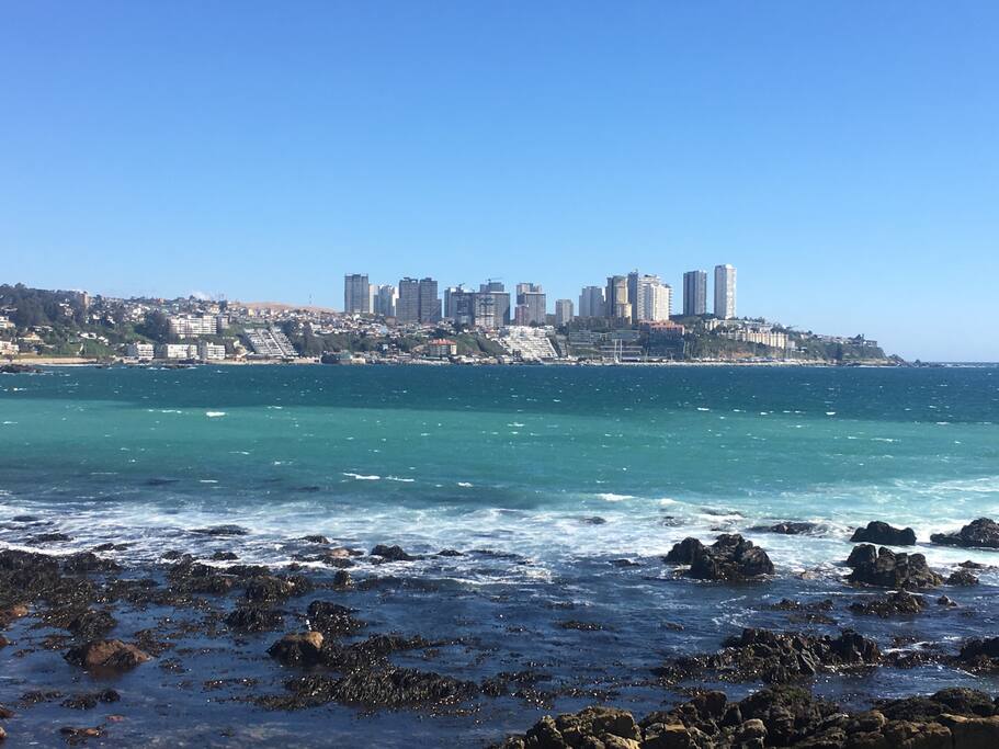 A lo lejos, sector Costa de Montemar.