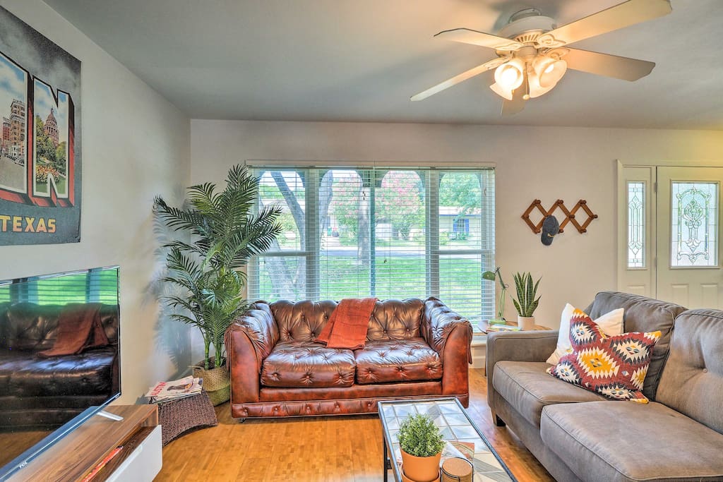 The interior is exudes updated charm.