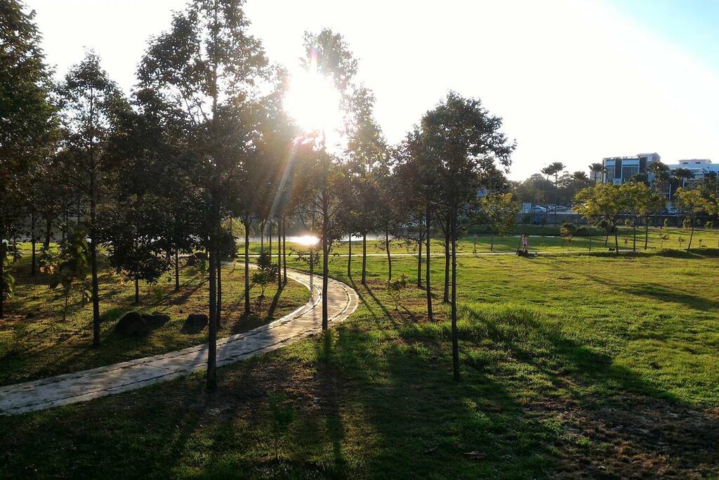 Park near Lake Condominium