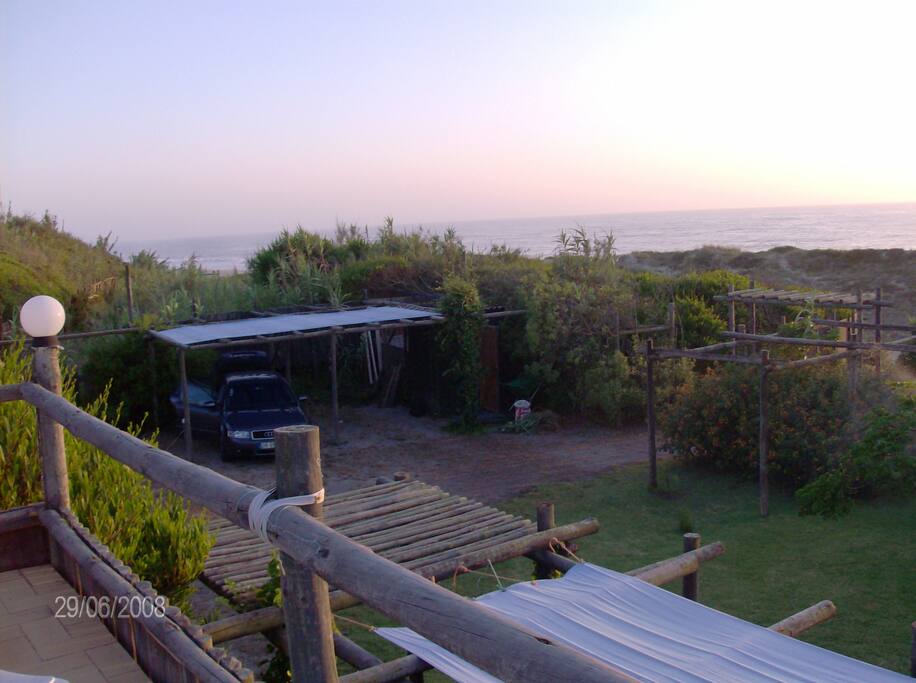 Parking and sea view from the upper terrace!