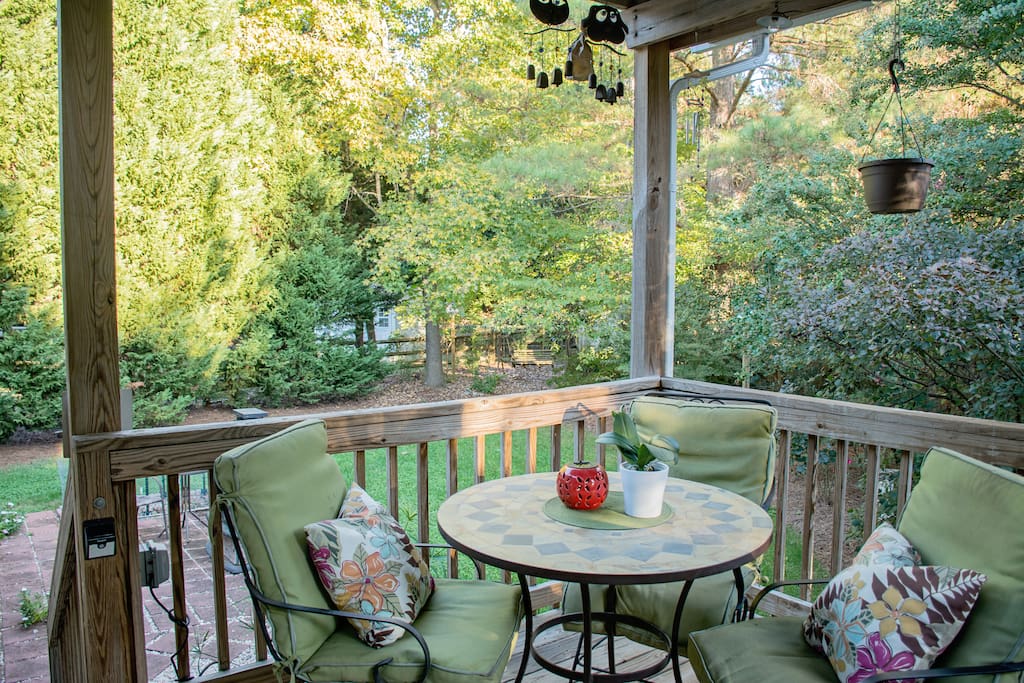 View from covered deck