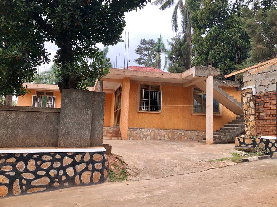 Our cute little orange bungalow.