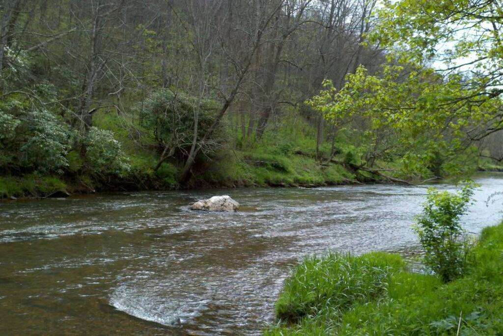Little River down the hill in back of the house.