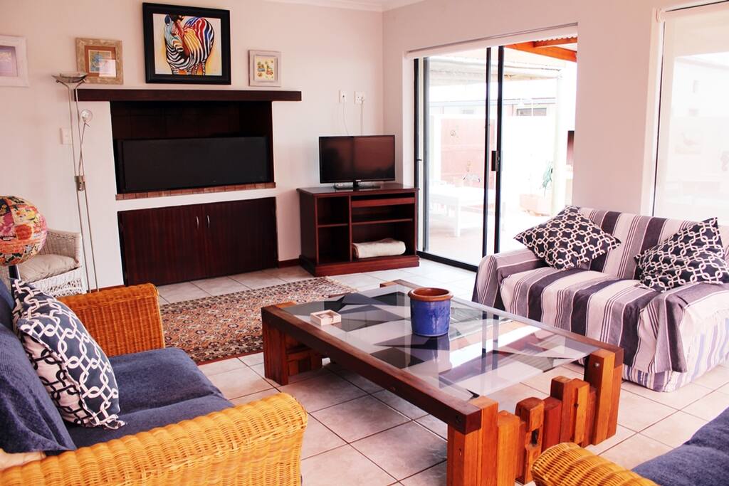Inside fireplace / TV room